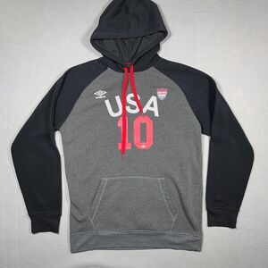 US National Soccer Team Hoodie Umbro Men’s Size Medium USA‎ #10 Black